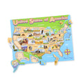 USA Map Wooden Jigsaw Puzzle