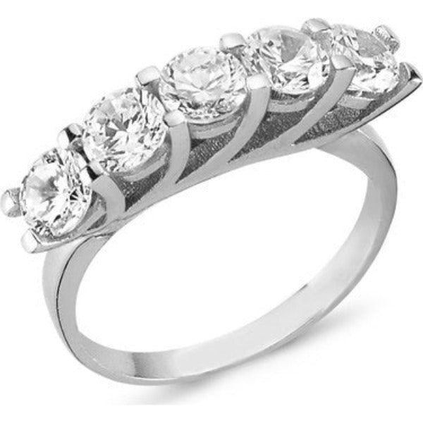 Bes Tas Yuzuk - Five Stone Ring