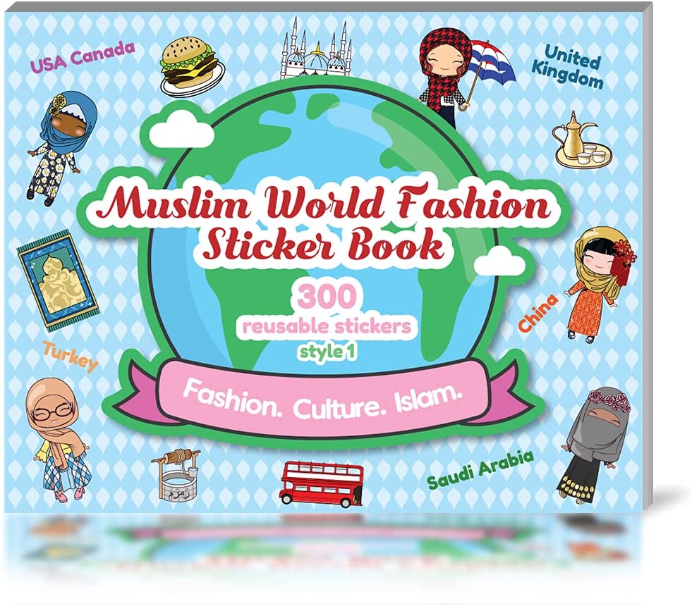 Muslim World Fashion Style 1 Sticker Book. 300 Reusable Stickers