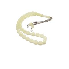 Tesbih 33luk Kedi Gozu (Cat's Eye) - Arpa Kesim - 4x6 mm - Prayer Beads - Glowing