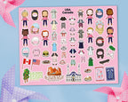 Muslim World Fashion Style 1 Sticker Book. 300 Reusable Stickers
