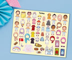 Muslim World Fashion Style 1 Sticker Book. 300 Reusable Stickers