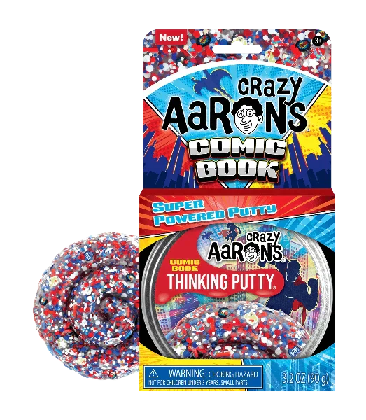 Crazy Aaron's Thinking Putty- Comic Book (4" tin)