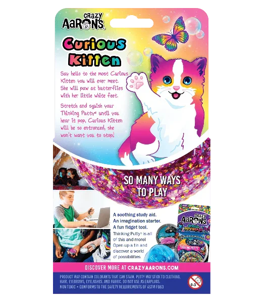 Crazy Aaron's Thinking Putty- Curious Kittens (4" tin)