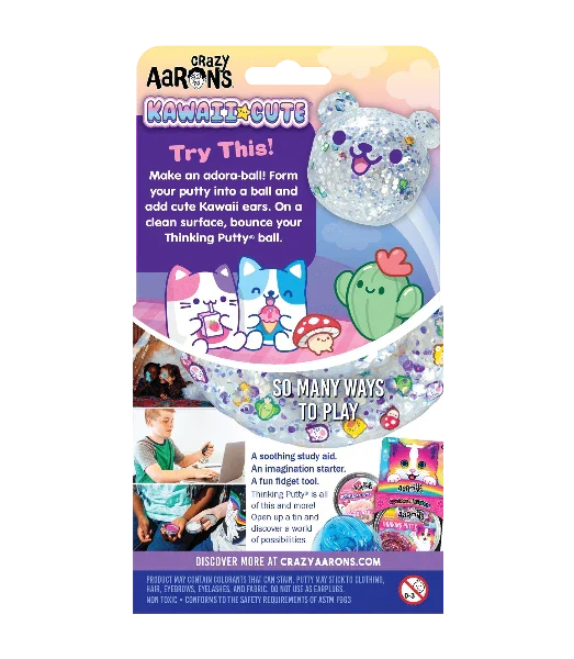 Crazy Aaron's Thinking Putty- Kawaii Cute (4" tin)