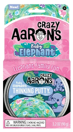 Crazy Aaron's Thinking Putty- Baby Elephant (4" tin)