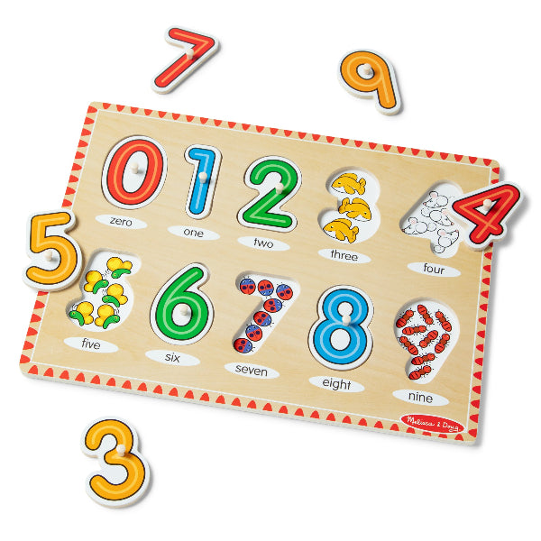 See-Inside Numbers Peg Puzzle - 10 pieces