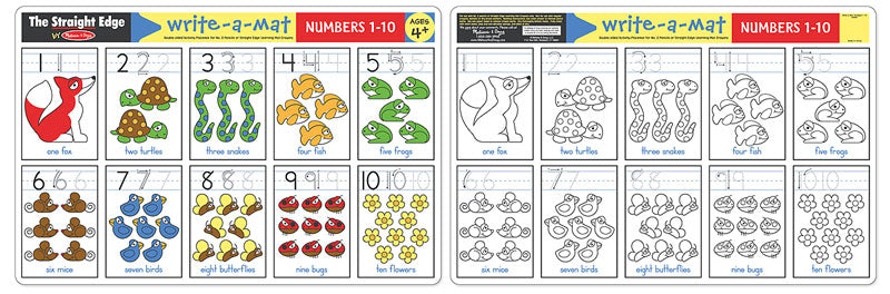 Numbers 1-10 Learning Mat