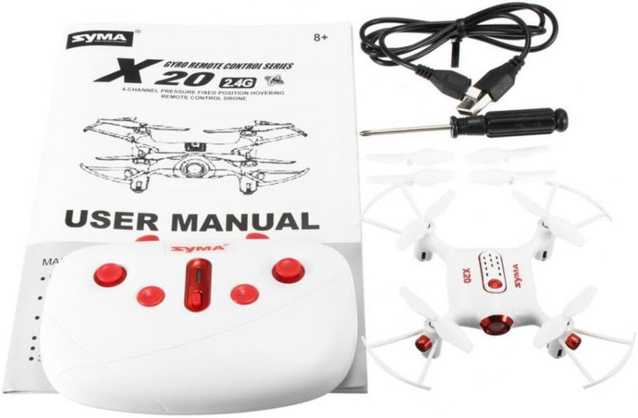 Cheerwing Syma X20 Mini Drone for Kids and Beginners RC Nano Quadcopter with Auto Hovering 3D Flip(White)