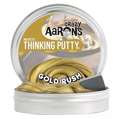 Crazy Aaron's Thinking Putty, 3.2 Ounce, Super Magnetic Gold Rush