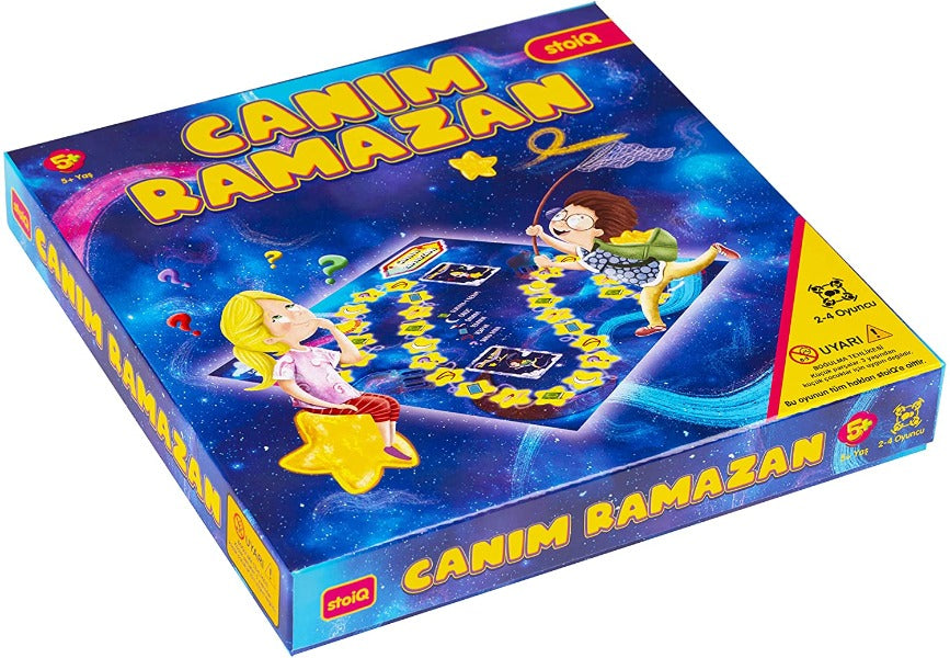 Canım Ramazan - Katlanabilir Masa Oyunu | Ramazan için Eğlenceli, Öğretici ve Özgün Aktivite Hediyesi | 5 Yaş ve Üzeri Çocuklara Uygun 50 Oyun Kartı, 20 x 20 inches Katlanabilir Oyun Mukavvası ve Kutusu
