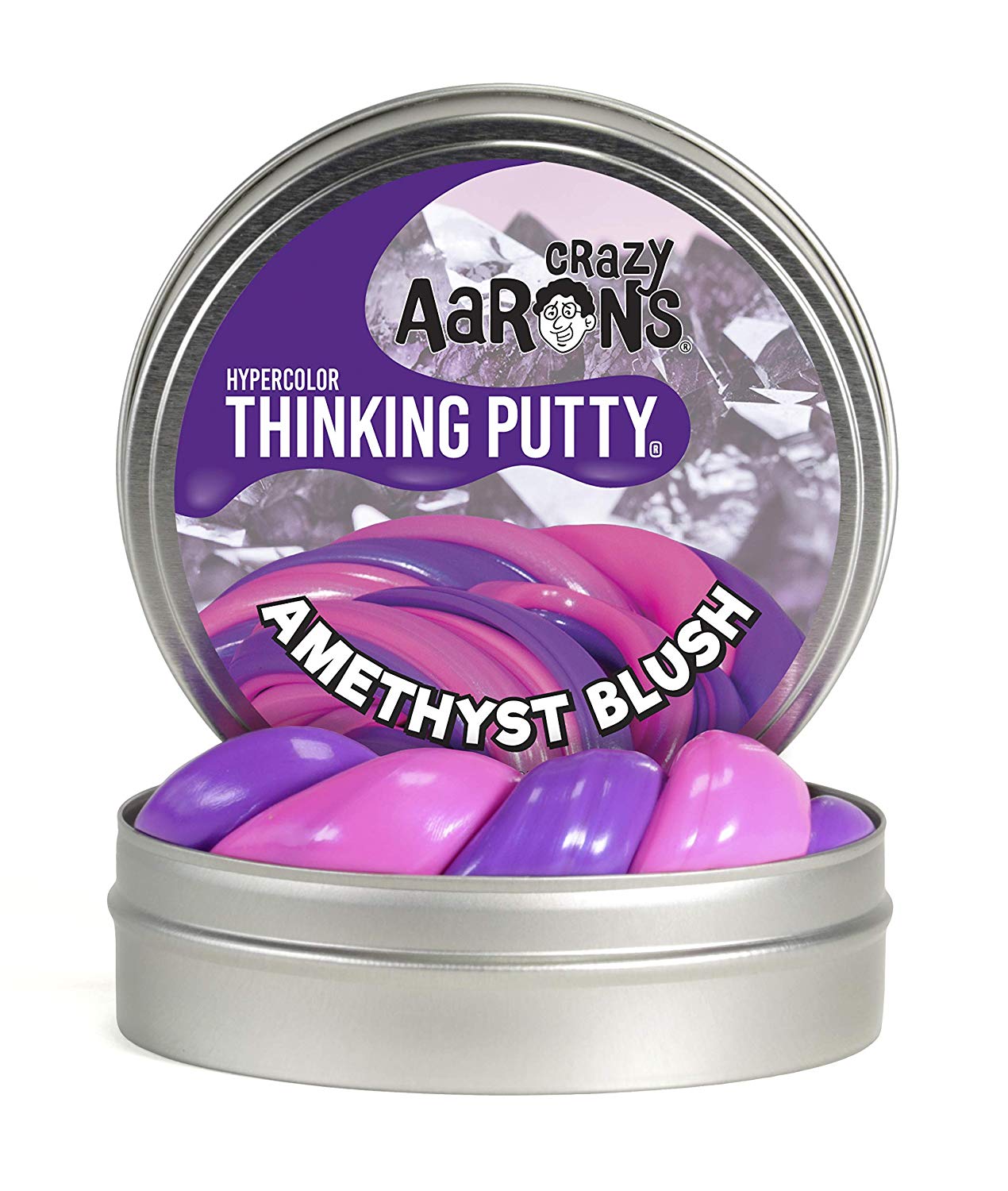 Crazy Aaron's Thinking Putty, 3.2 Ounce, Hypercolor Amethyst Blush