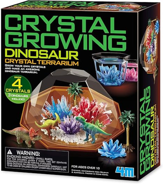 4M Crystal Growing Dinosaur Terrarium DIY STEM Toys Educational Lab Science Experiment Kit for Kids