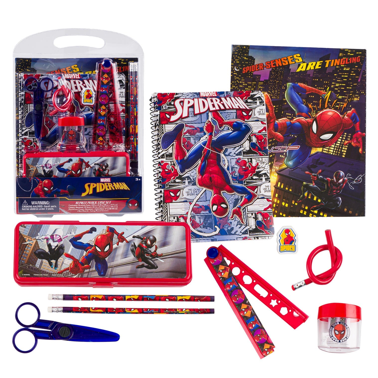 Marvel Spider-Man  10 Piece Pencil Case Set