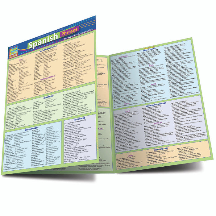 QuickStudy | Spanish Phrases Laminated Study Guide