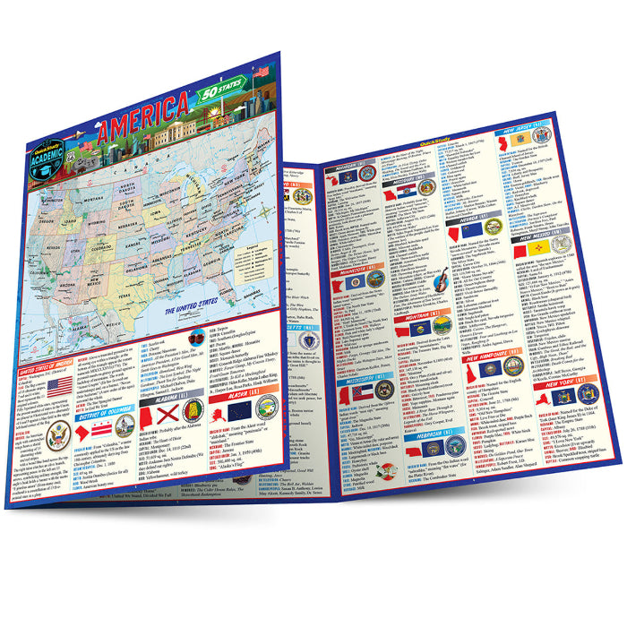 QuickStudy | America: 50 States Laminated Reference Guide