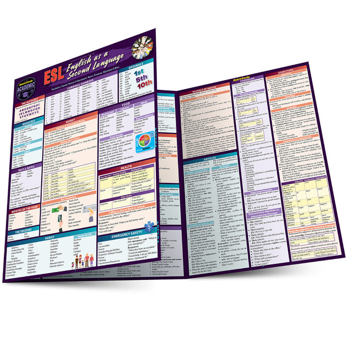 QuickStudy | ESL (English as a Second Language) Laminated Study Guide