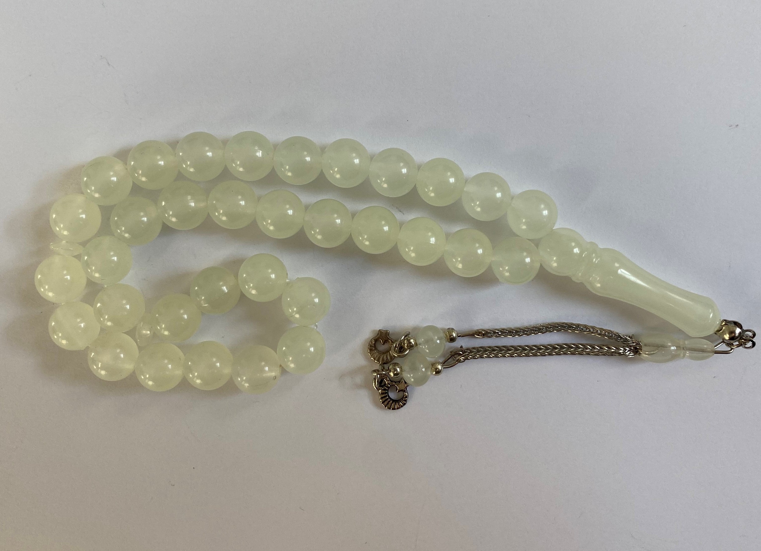 Tesbih 33luk Kedi Gozu (Cat's Eye) - Kure Kesim - 9 mm - Prayer Beads - Glowing