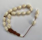 Tesbih 17lik Deve Kemigi (Camel Bone) - Arpa Kesim - 10x15 mm - Prayer Beads
