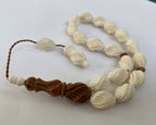 Tesbih 17lik Deve Kemigi (Camel Bone) - Arpa Kesim - 10x15 mm - Prayer Beads