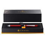 Cross Tech3+ Translucent Red Lacquer Multi-Function Pen with Chrome-Plated Appointments, Stylus, and 0.5mm Lead