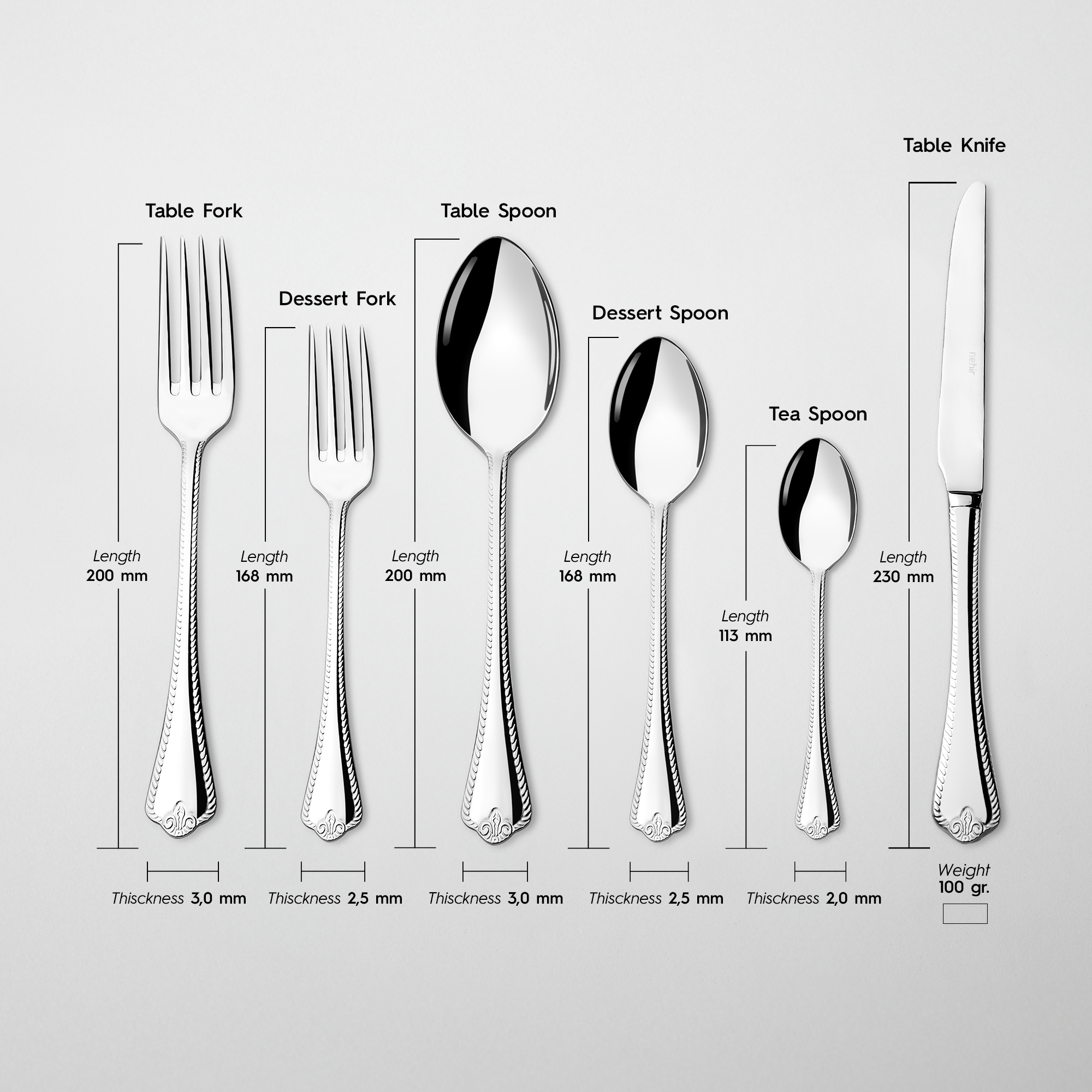 Fulya 36 Piece Cutlery Set