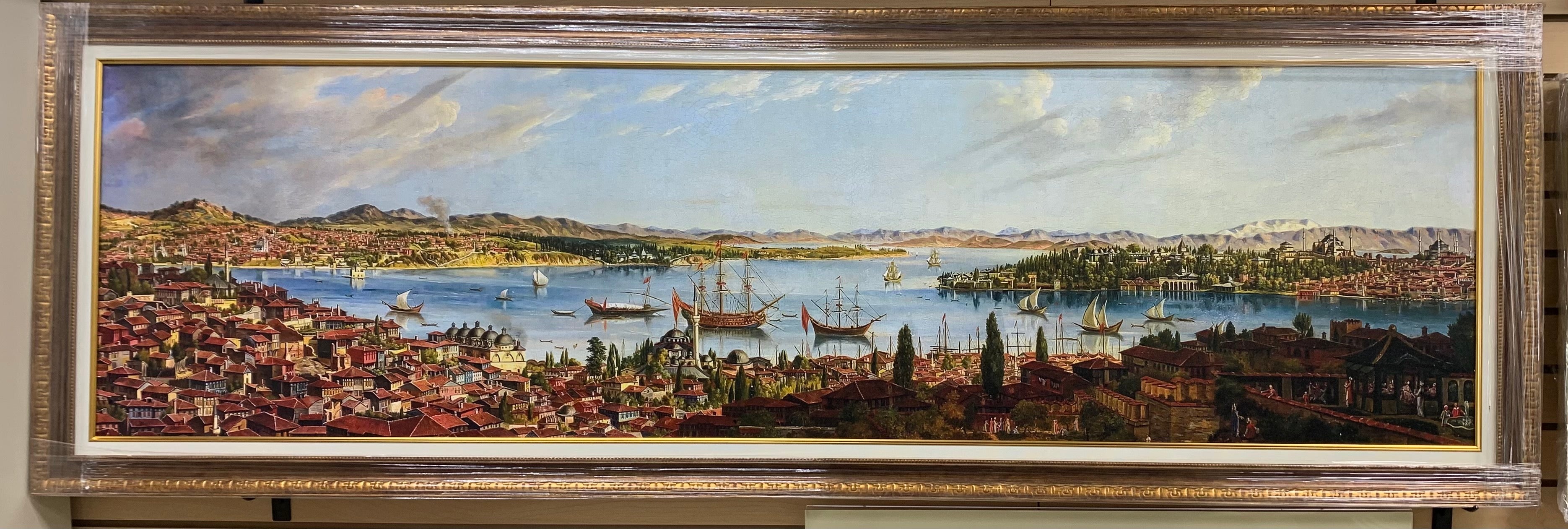 Eski Istanbul Manzarasi Tablo (195*65cm)