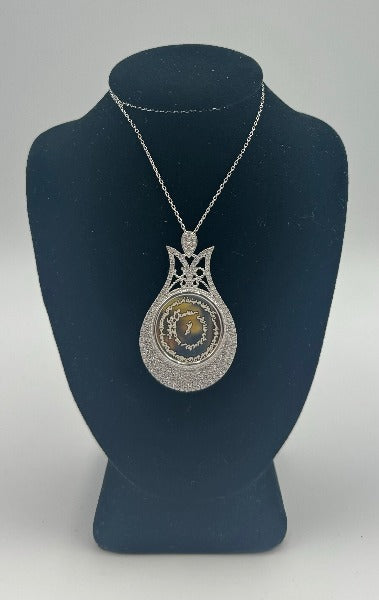 Gumus Lale Kitmir Kolye