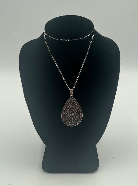 Kıtmir Duali Damla Kolye zincirli