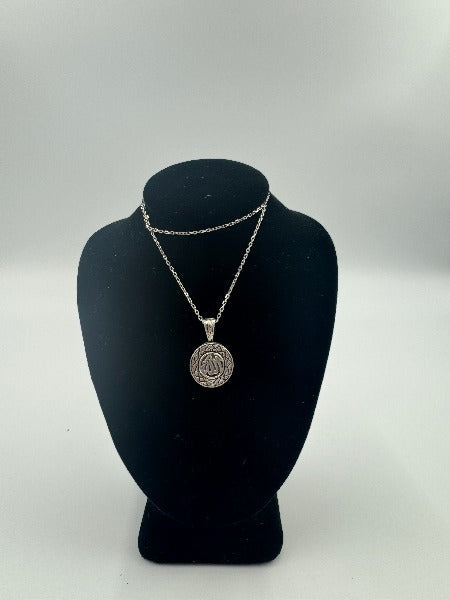 Allah Yazili Kare 925 Ayar Gumus Cevsen Kolye