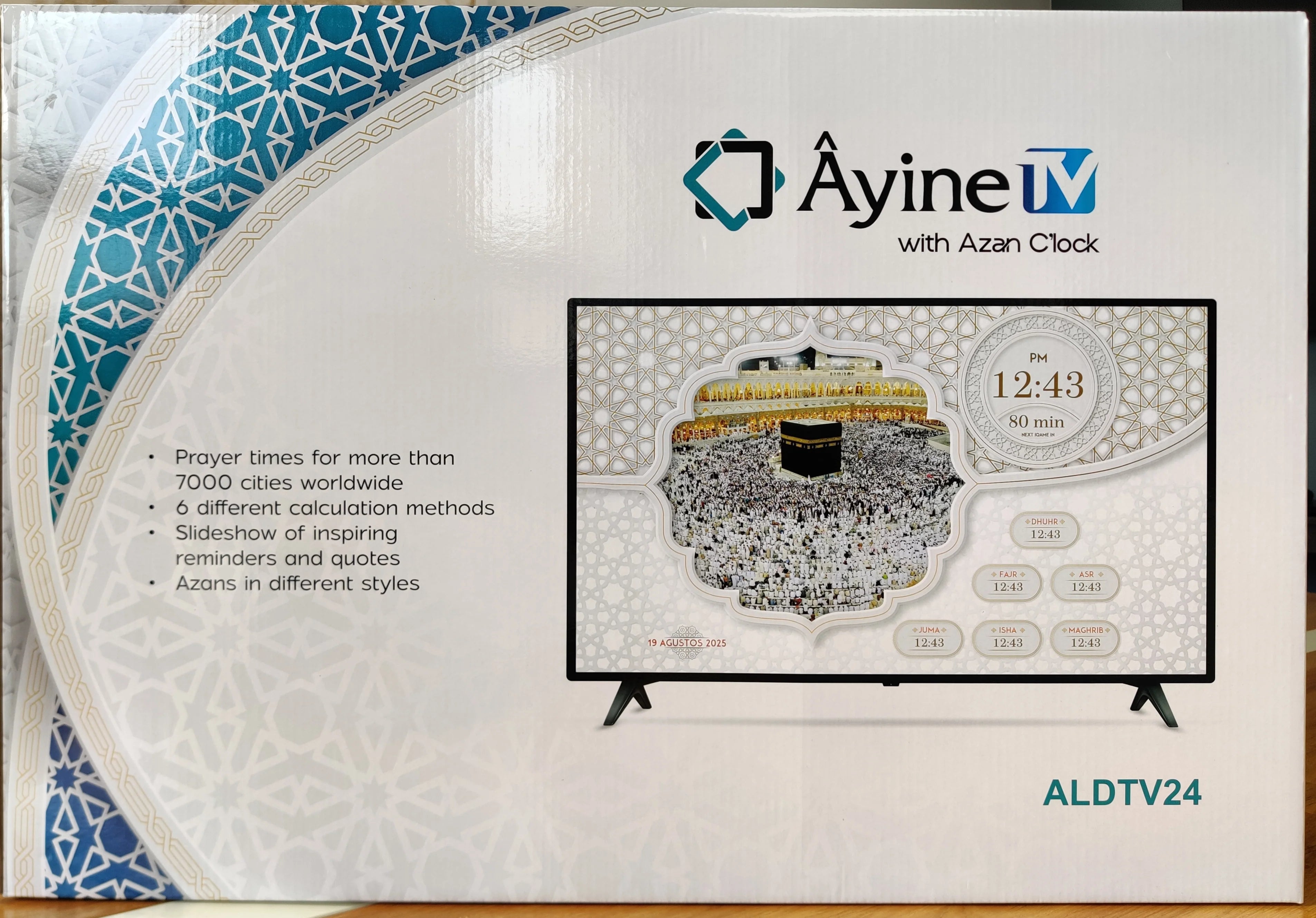 AYiNE TV with Azan Clock (Ezan Saati) - Smart TV - 24"
