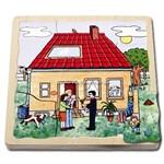 Layer-puzzle building a house