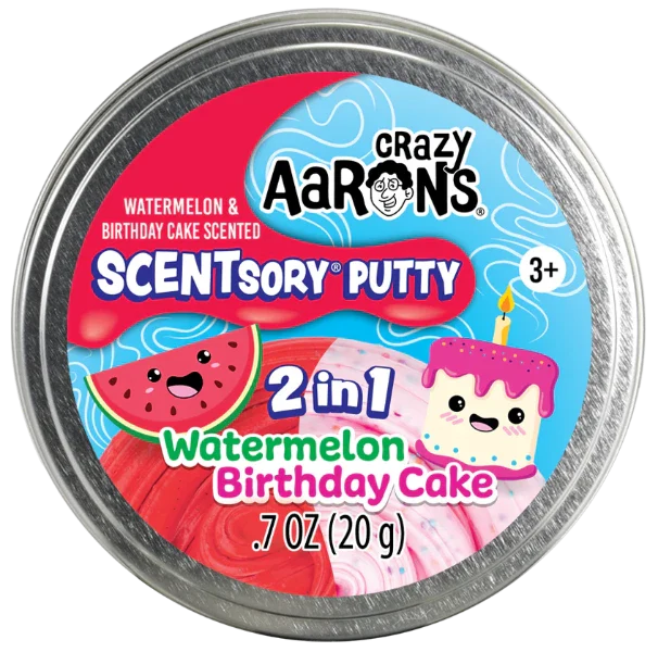Crazy Aaron's SCENTsory Putty- Watermelon/Birthday Cake