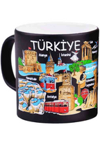 Türkiye Temalı Seramik Renkli Baskılı Kupa 82x90 mm