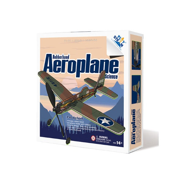 Rubber Band Airplane Science - P-40 Warhawk
