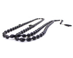 Tesbih 99luk Kuka (Kokka) - Arpa Kesim - 4x6 mm - Prayer Beads - Black