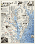 Shipwrecks of Delmarva [folded and Polybagged] ( National Geographic Reference Map )