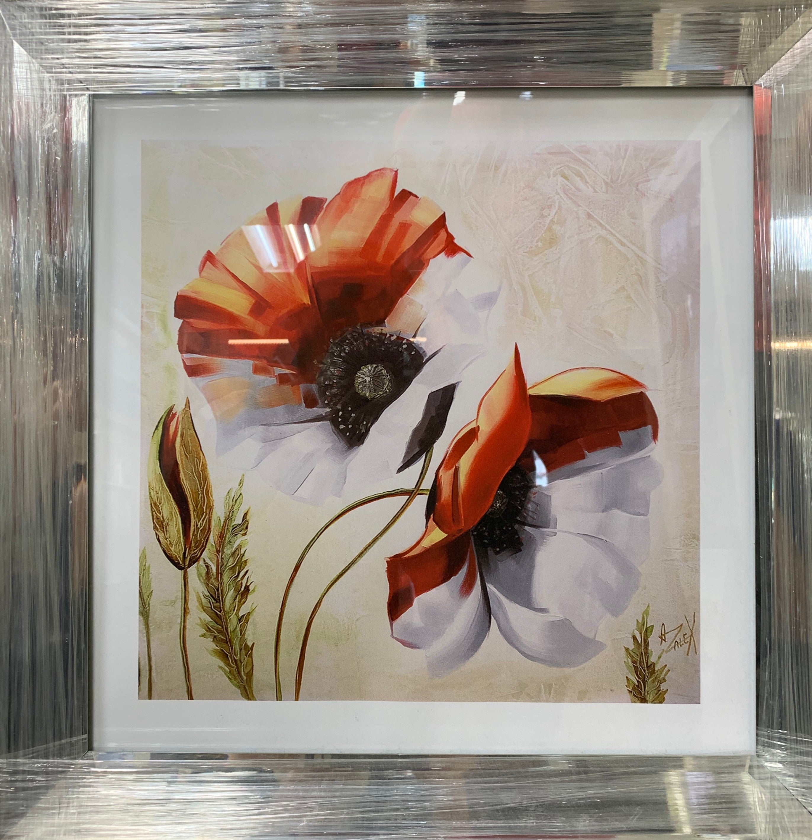 Çiçek Tablo (Ayna Çerçeveli) 50x50 cm