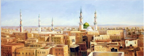 Mescidi-Nebevi Tablosu (Çerçeveli) 130cm-60cm