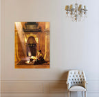 Bir Camide Kuran Okuyan Adam Kanvas Tablo 50cm-65cm