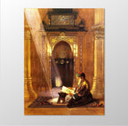 Bir Camide Kuran Okuyan Adam Kanvas Tablo 50cm-65cm