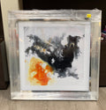 Siyah ve Turuncu Aynalı Çerçeveli Tablo 50x50 cm