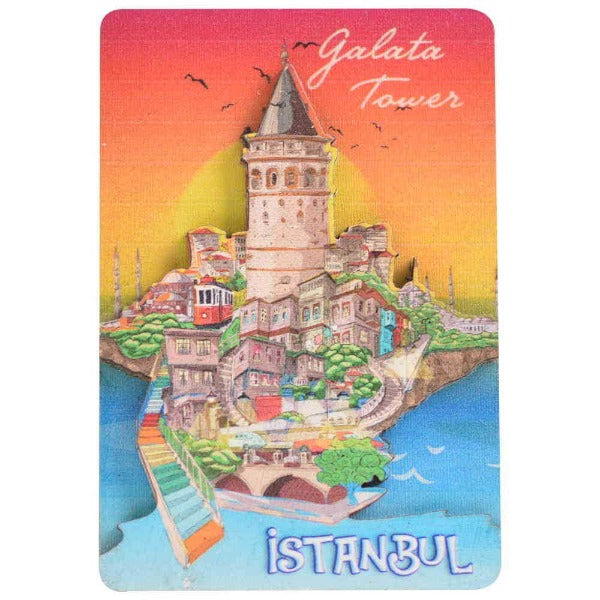 İstanbul Temalı Ahşap 3 Boyutlu Magnet Cesitleri