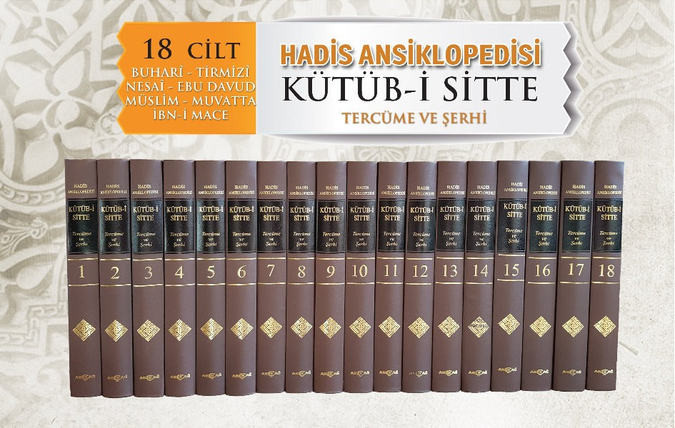 Hadis Külliyatı Kütüb-i Sitte-Tercüme ve Şerhi - Şamua Kağıt (18 Cilt Takım)