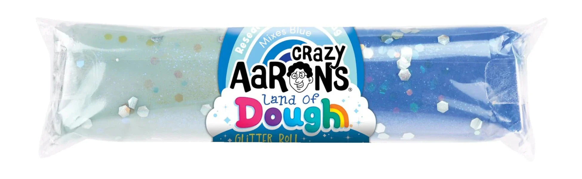 Crazy Aaron's Land of Dough- 3 Ounce Blue/Light Blue Glitter Roll