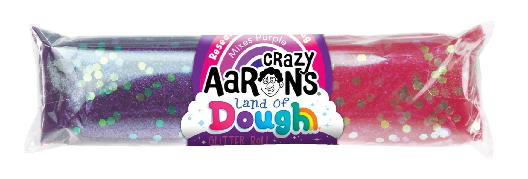 Crazy Aaron's Land of Dough- Purple/Pink Glitter Roll 3 oz