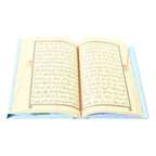Orta Boy Kur'an-ı Kerim (2 Renkli, Mavi, Mühürlü)