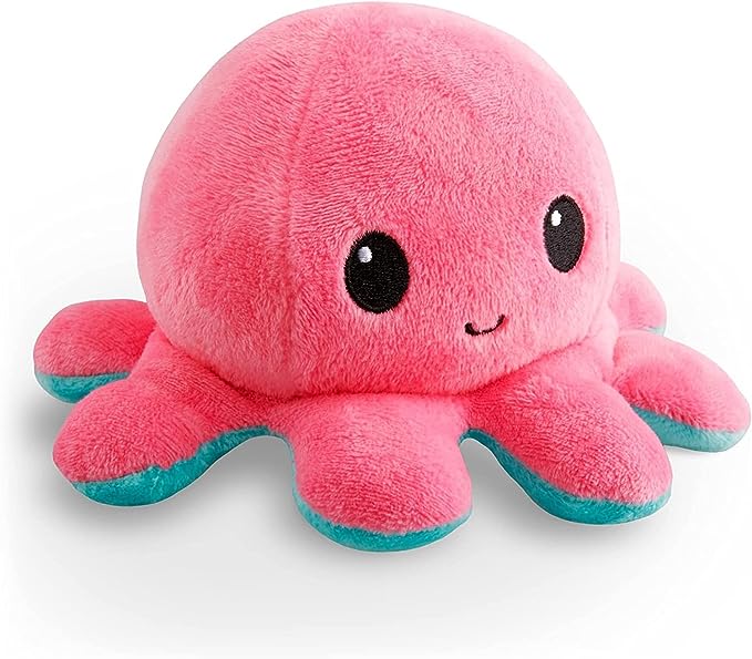 Reversible Octopus Plushie Happy & Angry Face