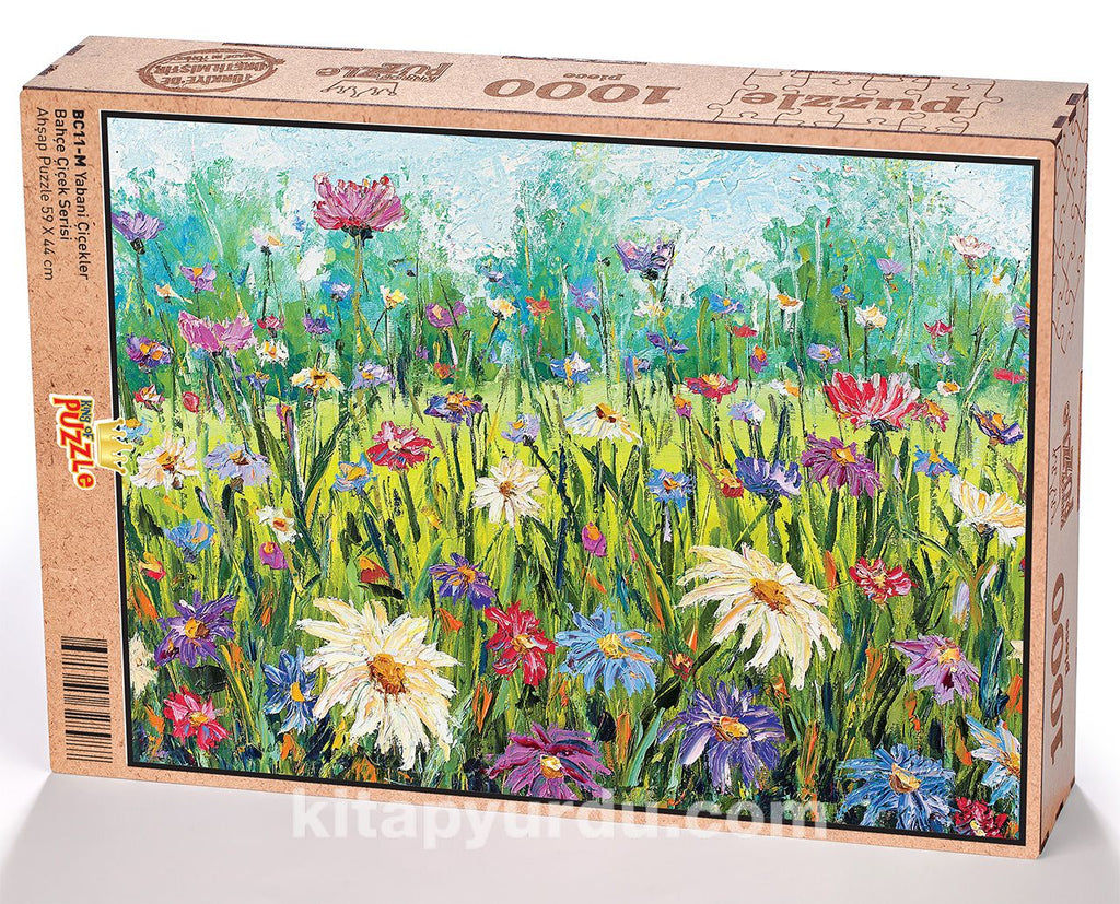 Yabani Çiçekler Ahşap Puzzle 1000 Parça